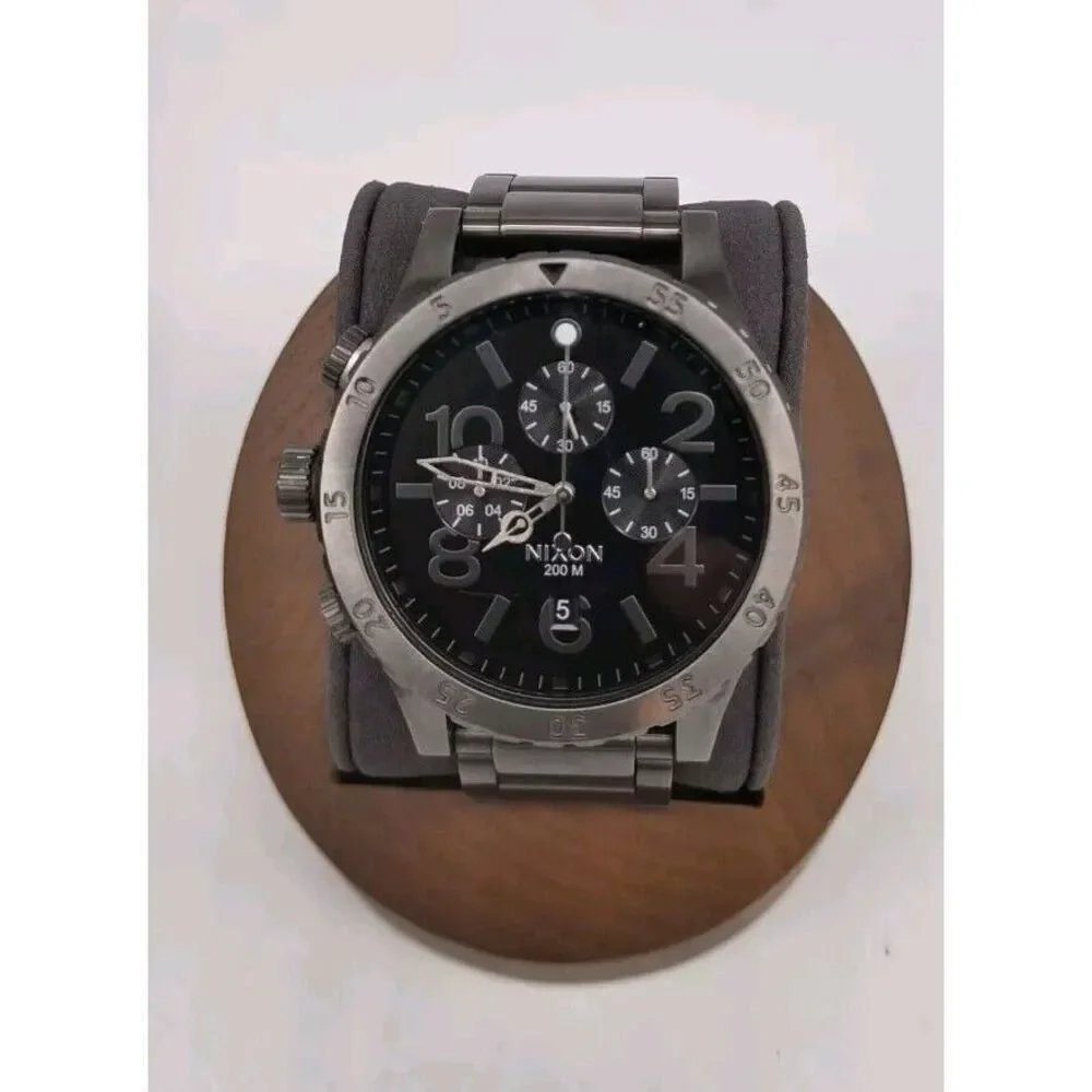 Nixon 48-20 Chrono 48mm Black Stainless Steel Case and Band, Men's Watch